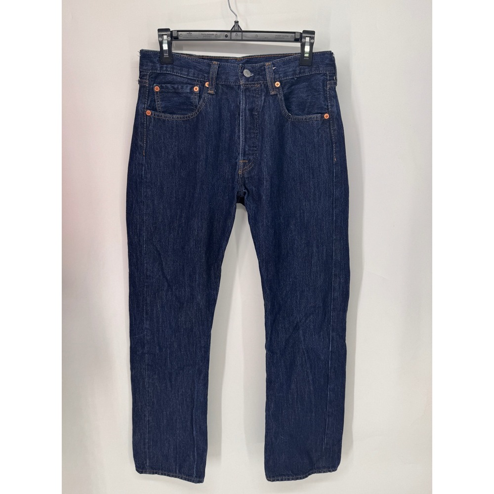 Levi's 501 Original Fit Jeans Mens 31x30 Blue Dark Wash Button Fly Straight Leg